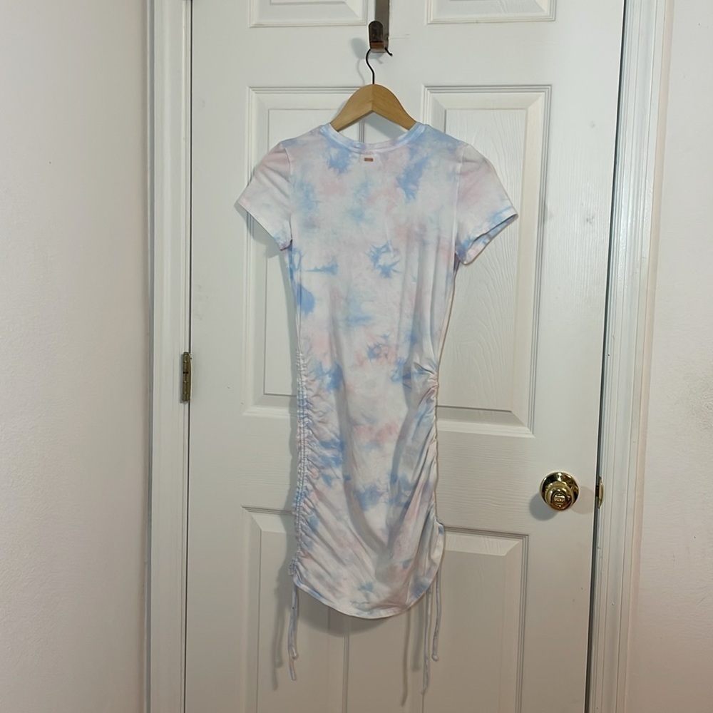 Victoria Secret PINK Pastel Tie-Dye Ruched T-Shirt Dress, cover-Up, XS - Picture 8 of 8